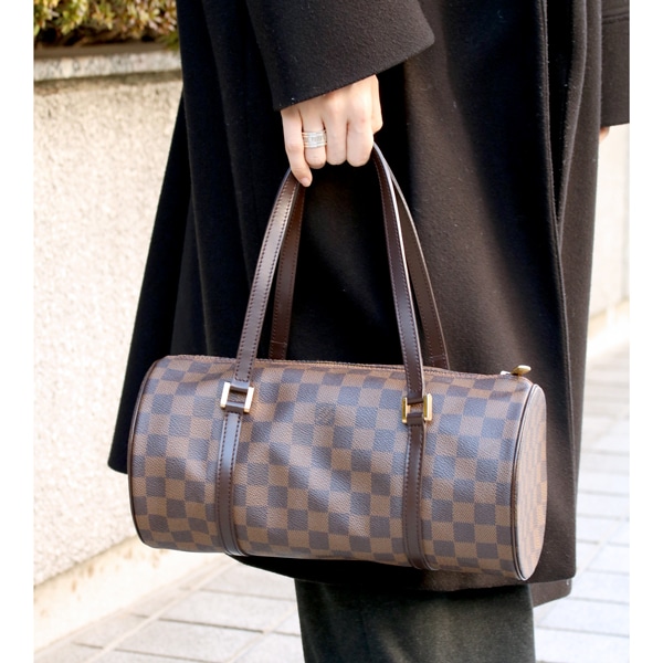 LOUIS VUITTON ルイヴィトン ダミエ パピヨン30 N51303 ポーチ付 中古
