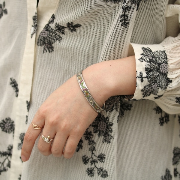 HERMES ヴィンテージ エルメス エマイユPM バングル 中古