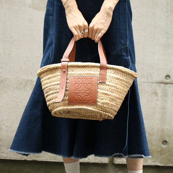 LOEWE ロエベ バスケットバッグ スモール ブラウン 中古