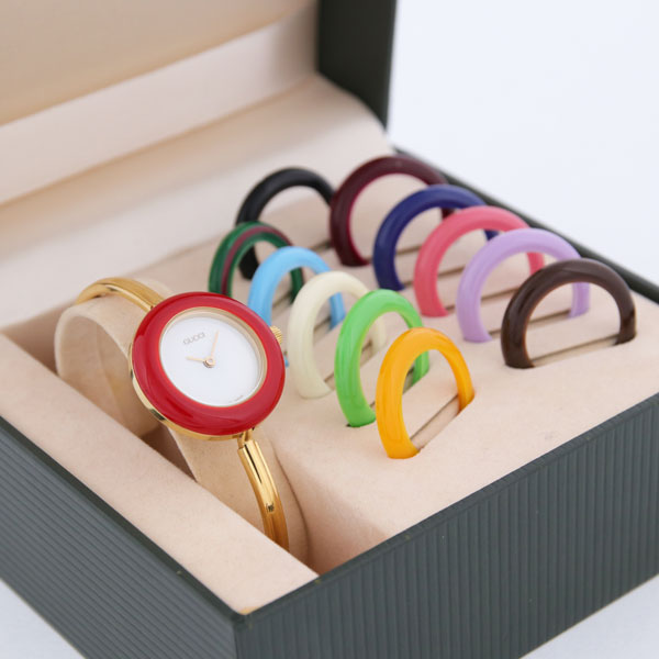 GUCCI ヴィンテージ グッチ チェンジベゼル クォーツ 中古 レディース 1990年代