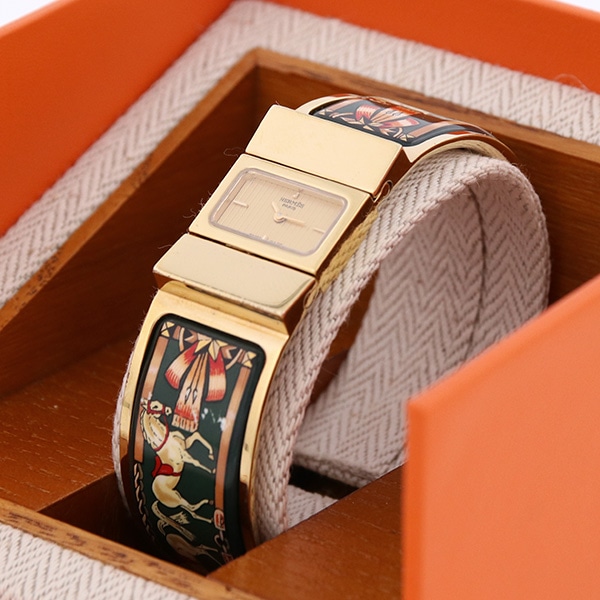 HERMES ヴィンテージ エルメス ロケ LO1.201 クォーツ 中古 レディース 1990年代