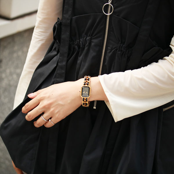 CHANEL ヴィンテージ プルミエールL H0001 Lサイズ クォーツ 中古 レディース 1990年代