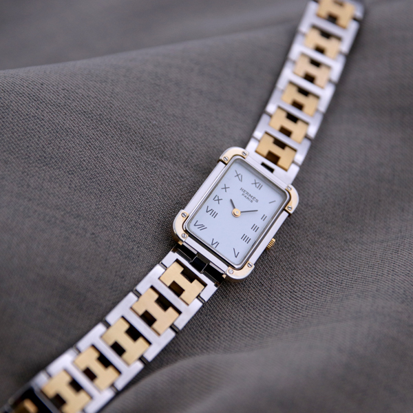 HERMES - 仕上済 - ヴィンテージ エルメス クロアジュール ホワイトダイヤル クォーツ 中古 レディース 1990年代
