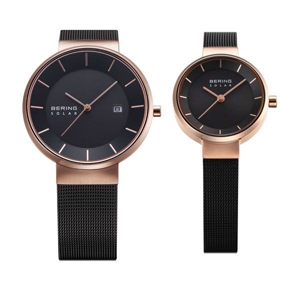 BERING ペアウォッチ Scandinavian Solar 14639-166/14627-166 ソーラー EC限定セット