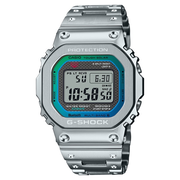 G-SHOCK フルメタル GMW-B5000PC-1JF 電波ソーラー(シルバー): G-SHOCK
