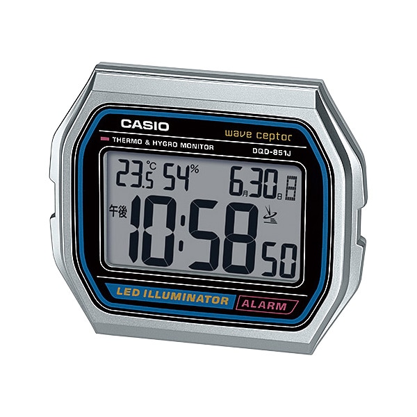 wave ceptor カシオクロック DQD-851J-8JF 電波時計 デジタル