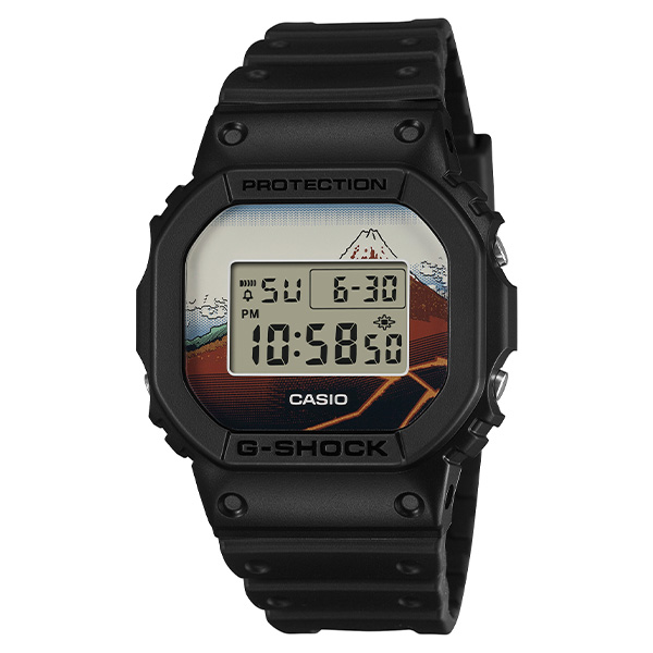 G-SHOCK 葛飾北斎 富嶽三十六景 「山下白雨」 DW-5600KHSH25-1JR クォーツ メンズ