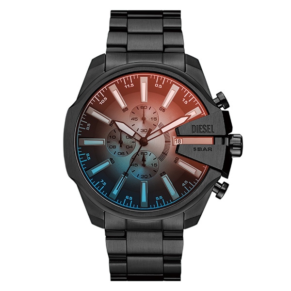 Diesel MEGA CHIEF SLIM DZ4689 クォーツ メンズ(ブラック): DIESEL