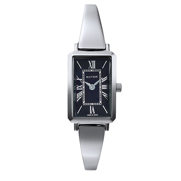 MATOW Tsuki 月華 /スクエア シルバー ブラック mw003005 クォーツ レディース