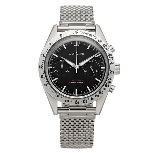 OUTLINE 2レジスタークロノ シリーズII YK20241-2MBBK ブラック×メタルベゼル クォーツ