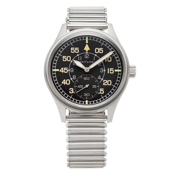 OUTLINE アウトライン・ミリタリーType1940 チックタック限定 YK20251-60BO ブラック 手巻き メンズ