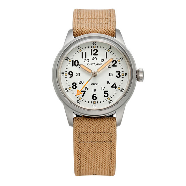 OUTLINE アウトライン Military Type1950 ミリタリータイプ1950 24時間表示 YK20263-24-1WH メカクォーツ メンズ