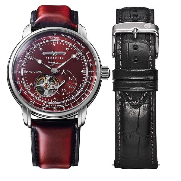 ZEPPELIN ツェッペリン 100 YEARS OPEN HEART AUTOMATIC 100周年記念シリーズ オープンハート オートマティック 自動巻 7662-7_SET メンズ