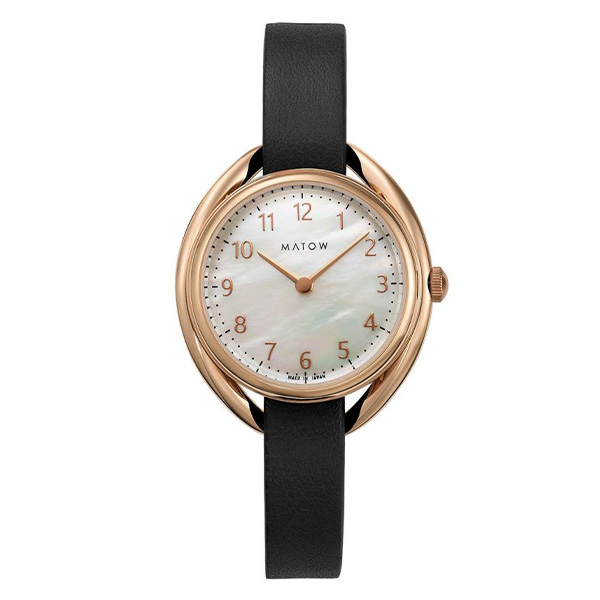 MATOW Shiki ラウンド / ローズゴールド アラビア mw001002blkrg ソーラー レディース