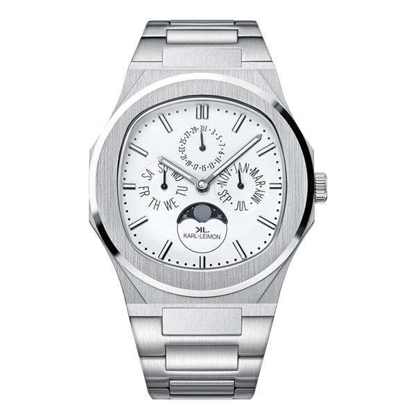 KARL- LEIMON マジェスティ ムーンフェイズ M1WH01 クォーツ メンズ