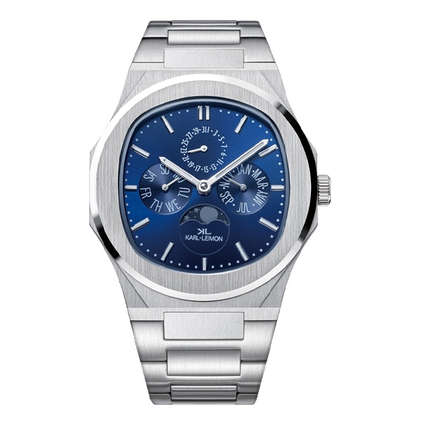 KARL- LEIMON マジェスティ ムーンフェイズ M1BL01 クォーツ メンズ