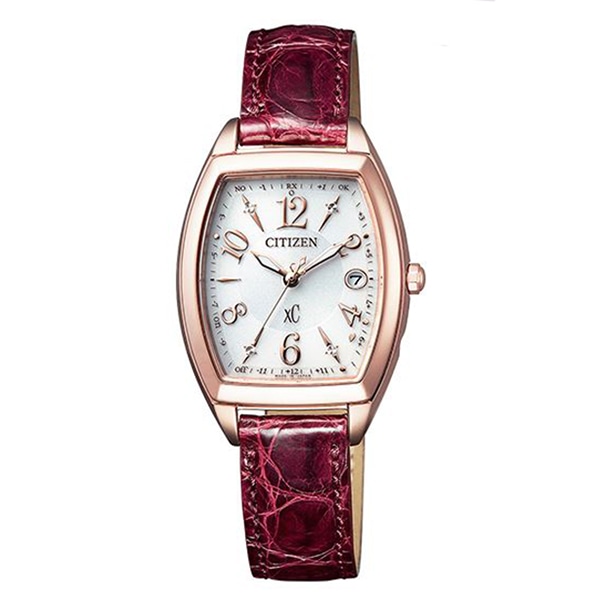 xC エコ・ドライブ電波 Stainless Steel Line Happy Flight 腕時計 レディース ES9394-56A