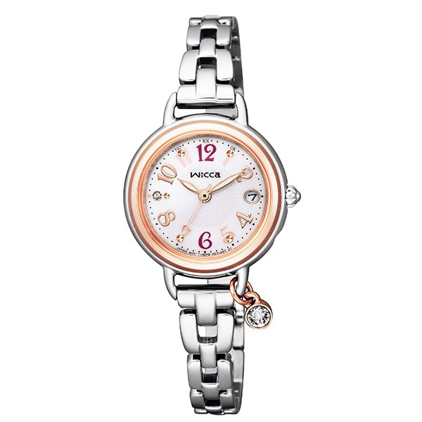 wicca ソーラーテック電波時計 ブレスライン KL0-511-11 替えベルト付き 電波ソーラー レディース