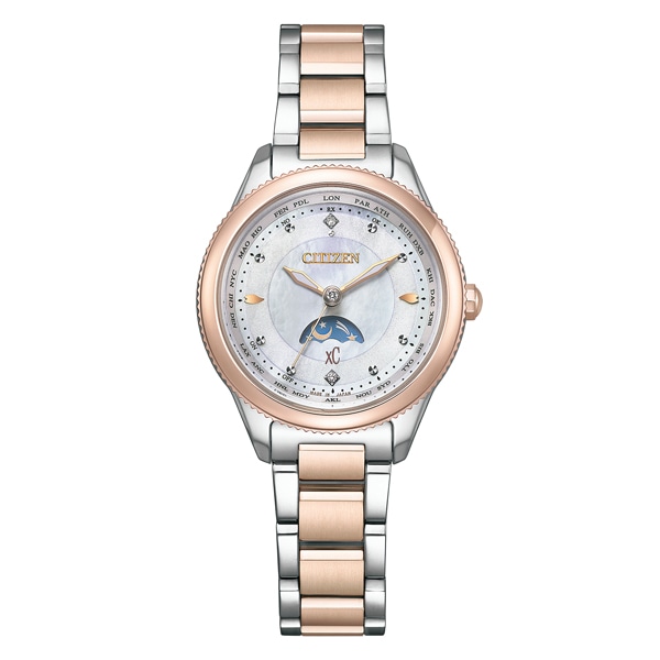 xC daichi collection エコ・ドライブ電波時計 Titania Happy Flight フローレットダイヤモデル EE1007-67W レディス