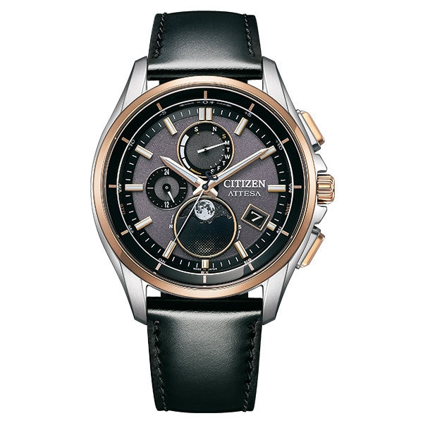 ATTESA 光発電エコ・ドライブ電波時計 ダイレクトフライト ムーンフェイズ BY1004-17X メンズ