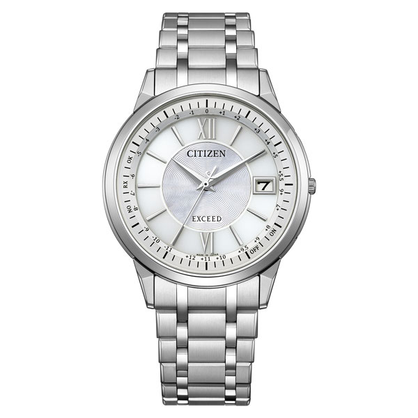 EXCEED 世界最薄 光発電エコ・ドライブ電波時計 ダイレクトフライト CB1140-61D メンズ