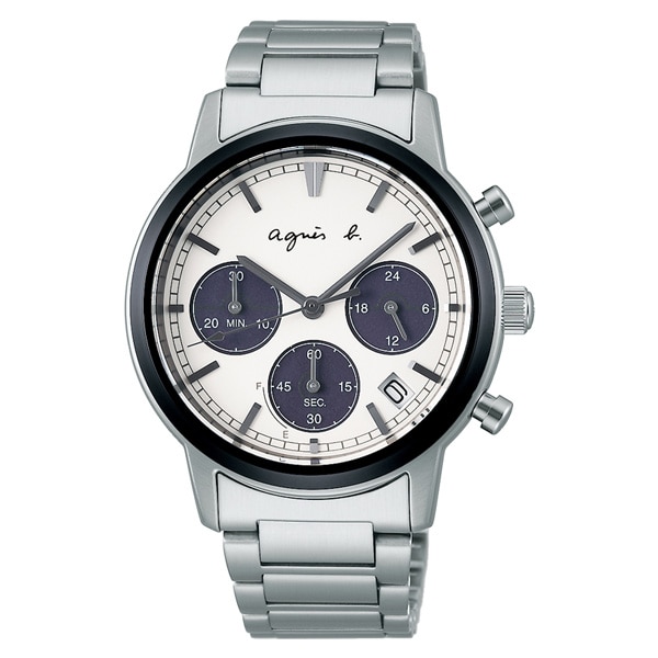 agnes b. SAM FCRD994 ソーラー クロノグラフ メンズ