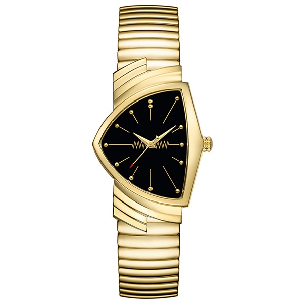 ハミルトン クォーツ 時計ジャンク品扱い(よ24） HAMILTON VENTURA QUARTZ H24301131 クォーツ メンズ(ゴールド