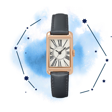 【MATOW】Tsuki 朧月 -おぼろづき- / サークルローマン ブラックストラップ クォーツ レディース