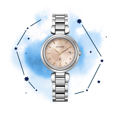 《xC》 mizu collction 光発電エコ・ドライブ電波時計 ES9460-88W Titania Happy Flight レディス